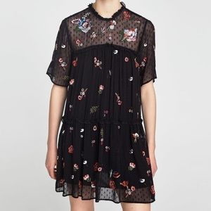 Zara embroidered dress